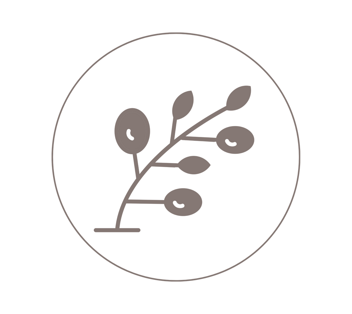 Simple line drawing of an olive branch